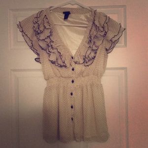 H&M polka dot babydoll top